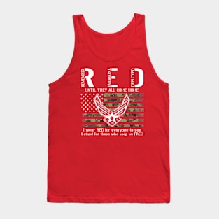 US Air Force Support RED Friday Remember Everyone Deployed Tank Top